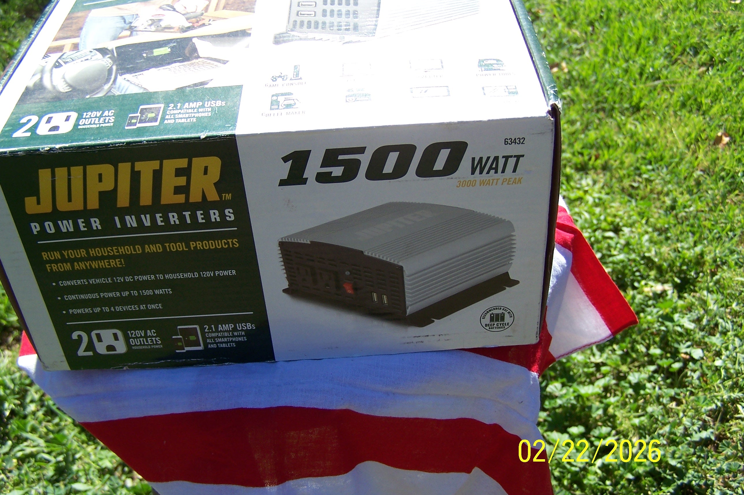 Jupiter 1500 Watt Inverter. Continuous Output: