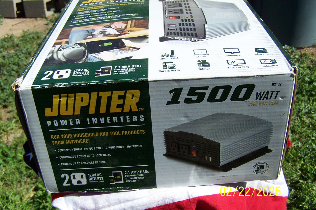 Jupiter 1500 Watt Inverter. Continuous Output: