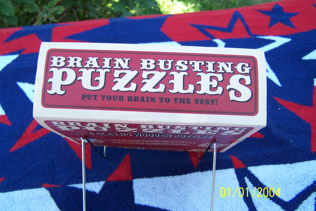 Brain Busting Puzzles: 4 Classic Wooden Puzzles