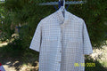 Huk Men's Tide Point Button-Down Short Sleeve Fishing Shirt ( Icon) Vented back, Windsurfer Mini Plaid, Style 8117