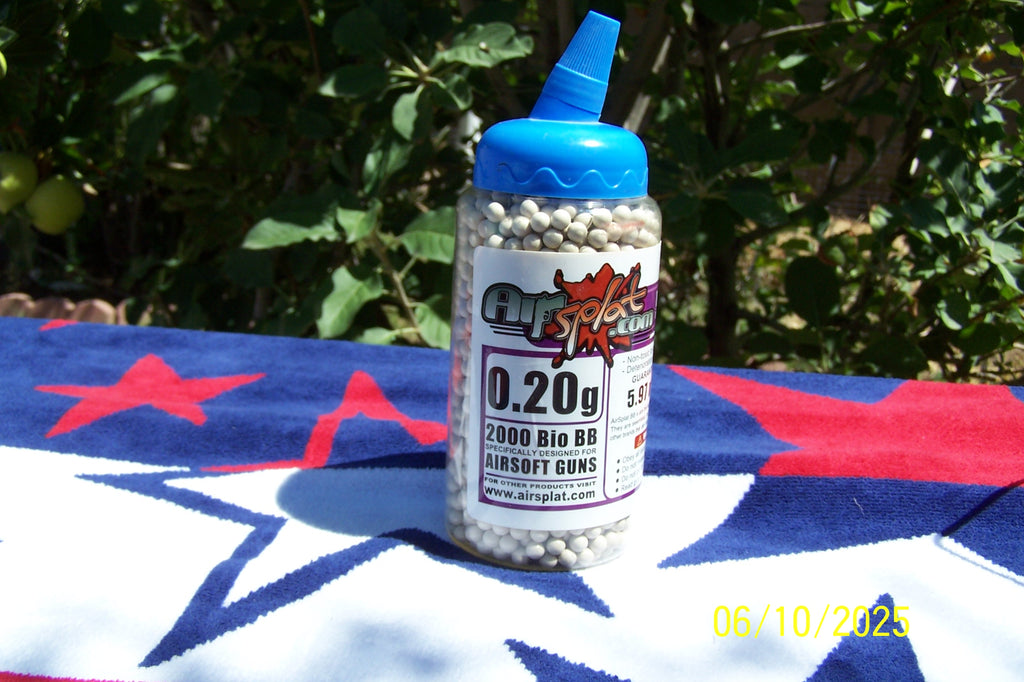 AirSplat Biodegradable .20g BBs 5.97 mm +/- 0.01, 2000 count