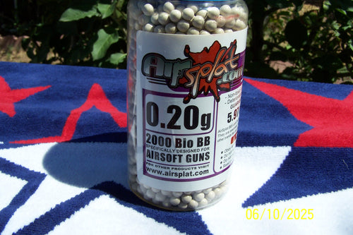 AirSplat Biodegradable .20g BBs 5.97 mm +/- 0.01, 2000 count