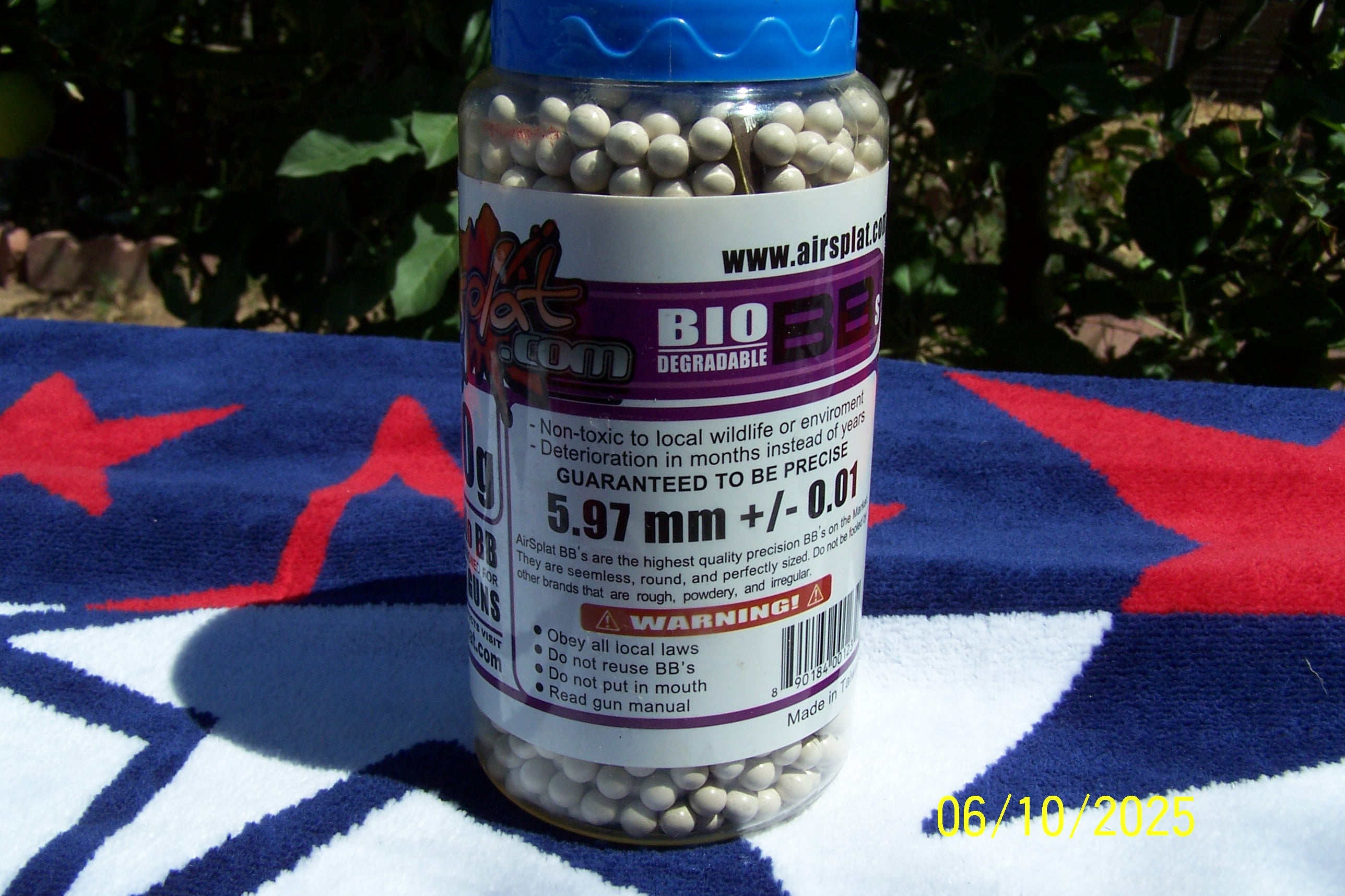 AirSplat Biodegradable .20g BBs 5.97 mm +/- 0.01, 2000 count