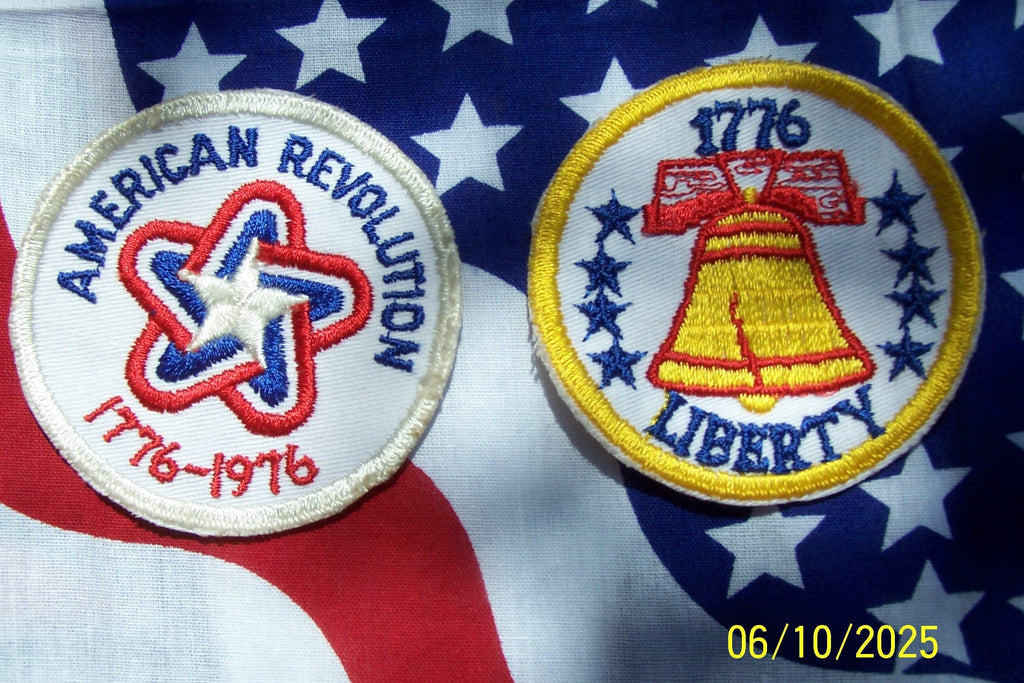 Vintage 1776 Liberty Bell American Indepencance, and Vintage American Revolution 1776-1976 Celebration Patch