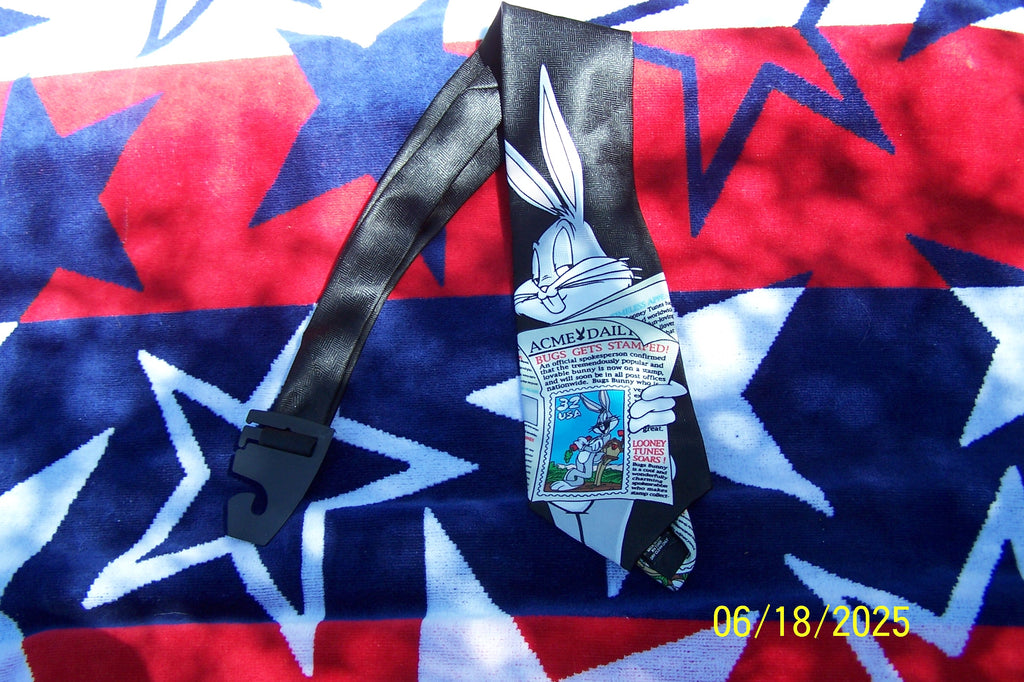 Looney Tune Bugs Bunny 1997 Stamp collection Tie (Vintage)