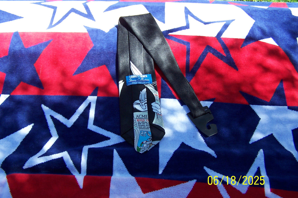 Looney Tune Bugs Bunny 1997 Stamp collection Tie (Vintage)