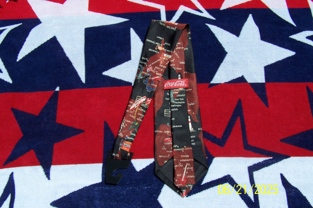 Coca Cola Road Map Necktie (Vintage)