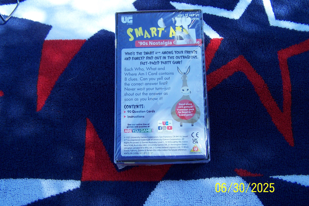 Smart A** 90's Nostalgia Card Game, 2018 University Games