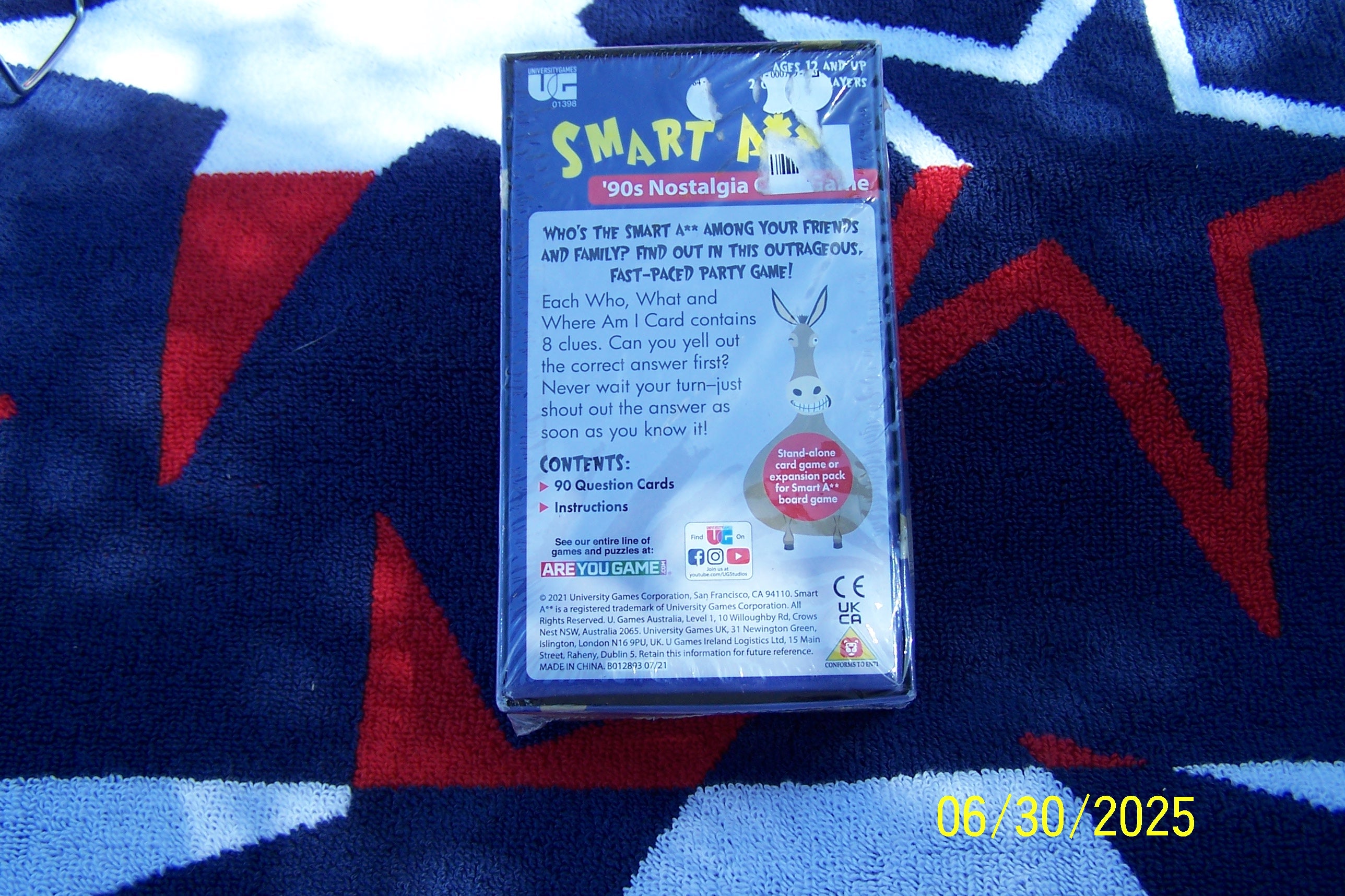 Smart A** 90's Nostalgia Card Game, 2018 University Games